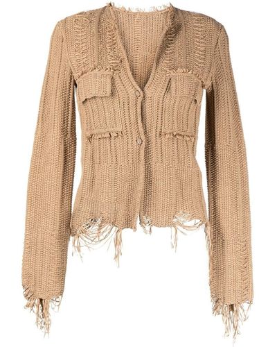 JNBY Cropped Button-up Cardigan - Natural
