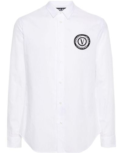 Versace V-emblem コットン シャツ - ホワイト