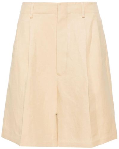 Loro Piana Joetsu Linen-blend Shorts - Natural
