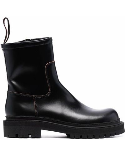 Camper Eki Leather Ankle Boots - Black