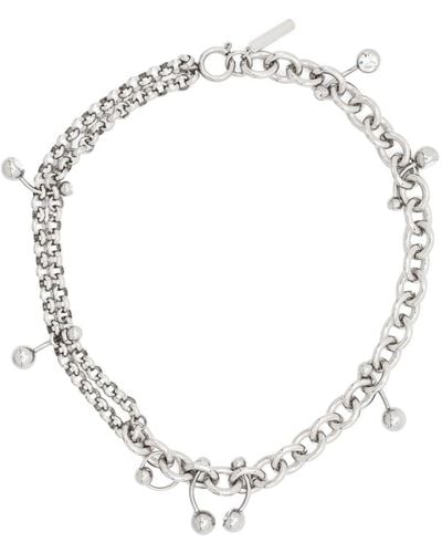Justine Clenquet Holly Piercing-detailed Necklace - White
