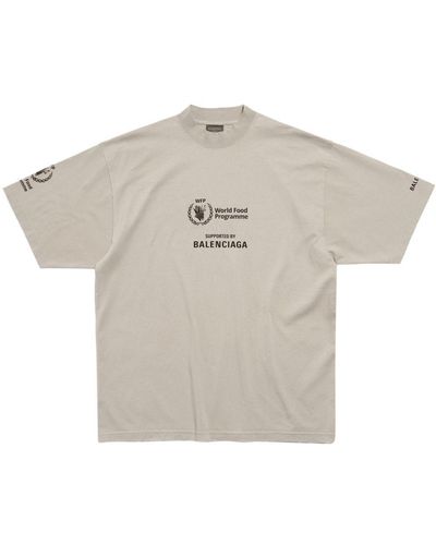 Balenciaga Wfp-print Cotton T-shirt - Gray