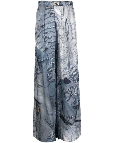 Natasha Zinko Pyjama-Hose mit Jeans-Print - Blau