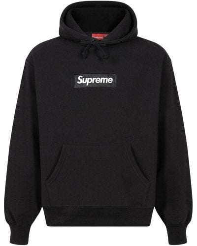 Supreme Hoodie Box Logo en coton - Noir