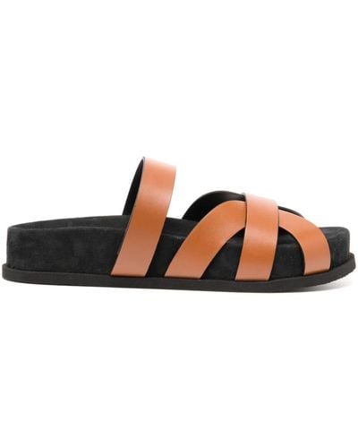 Neous Strappy Leather Sandals - Brown