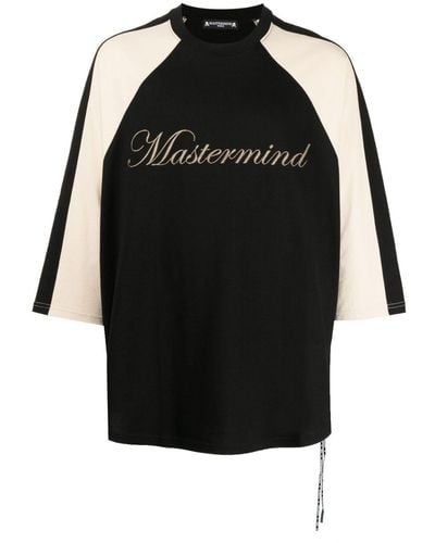 MASTERMIND WORLD Camiseta con logo bordado - Negro