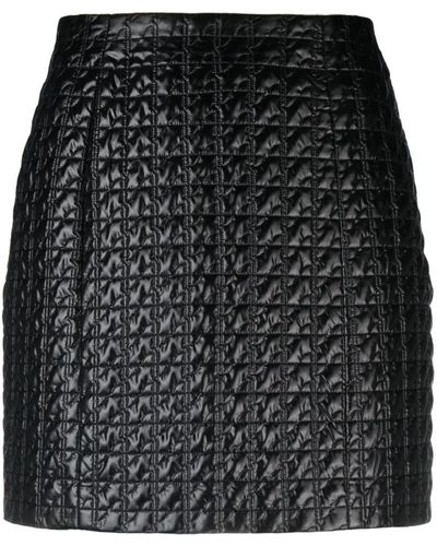 Patou Quilted Shell Miniskirt - Black
