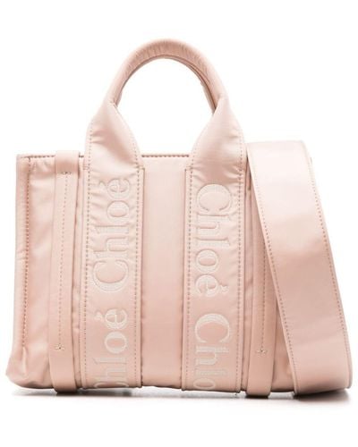 Chloé Woody Small Tote - Pink
