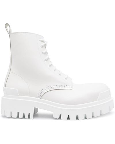 Balenciaga Strike 20mm Boots - White