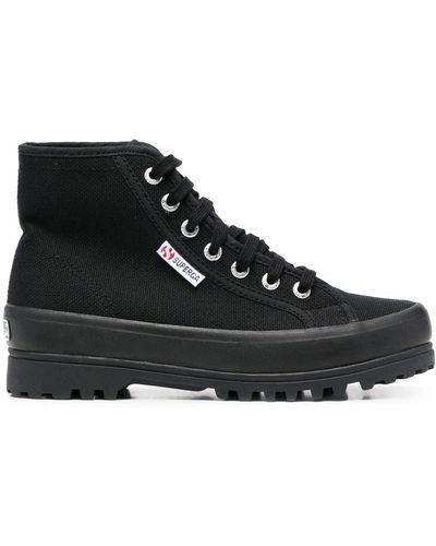 Superga High-top Lace-up Sneakers - Black