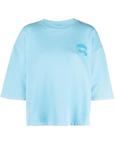 Karl Lagerfeld T-shirt taglio comodo Ikonik 2.0 - Blu