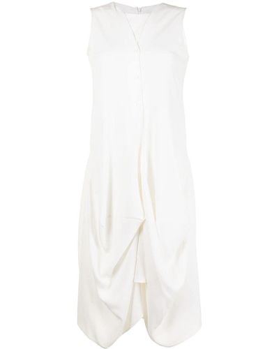 Goen.J Draped Sleeveless Dress - White