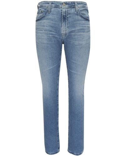 AG Jeans Halbhohe Slim-Fit-Jeans - Blau