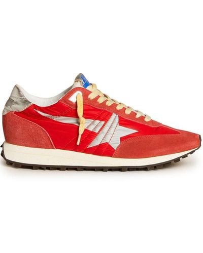 Golden Goose Marathon Panelled Sneakers - Red