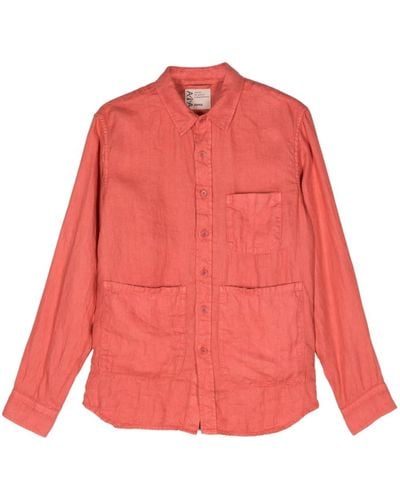 Aspesi Patch-pockets Hemp Shirt - Red