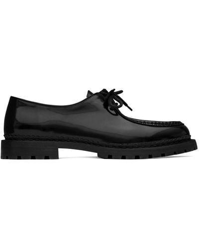 Saint Laurent Marbeuf Panelled Derby Shoes - Black