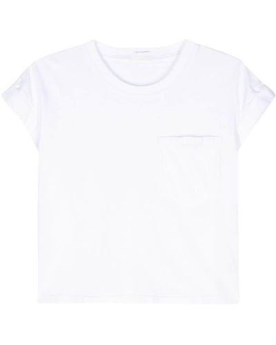 Mother Keep On Rolling Cotton T-shirt - White