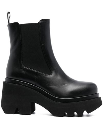 Paloma Barceló Isak Iris Leather Ankle Boots - Black