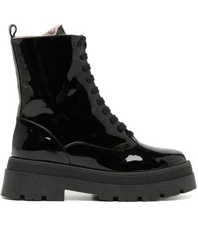 Fabiana Filippi Leather Ankle Boots - Black