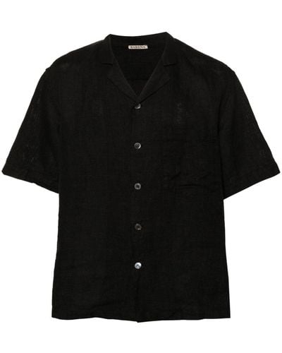 Barena Overhemd Met Cubaanse Kraag - Zwart