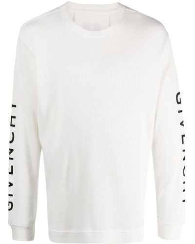 Givenchy Langarmshirt mit Logo-Print - Weiß
