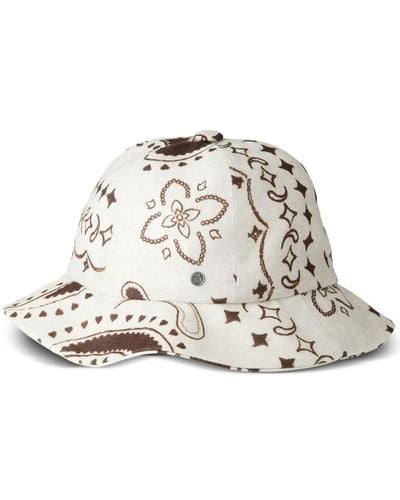 Maison Michel Mara Paisley-print Bucket Hat - White