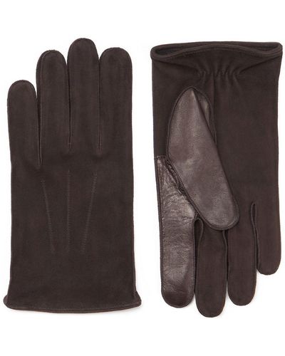 Zegna Full-finger Suede Gloves - Brown