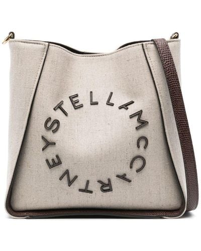 Stella McCartney Logo-appliqué Cross Body Bag - Natural