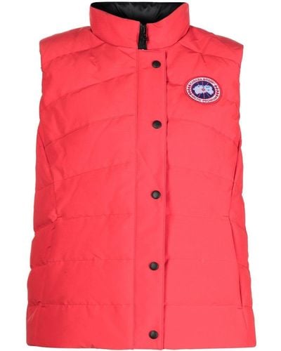Canada Goose Logo-patch Quilted Gilet - Pink