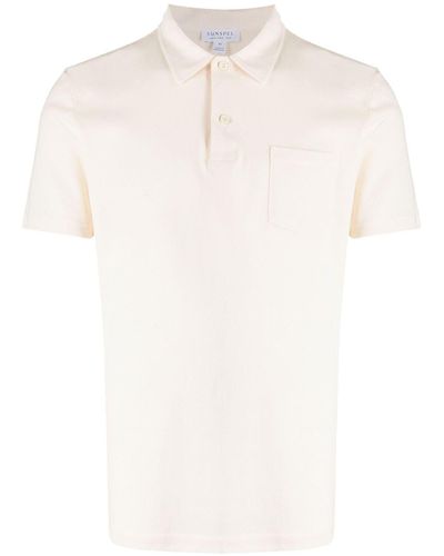 Sunspel Short-sleeves Cotton Polo Shirt - White
