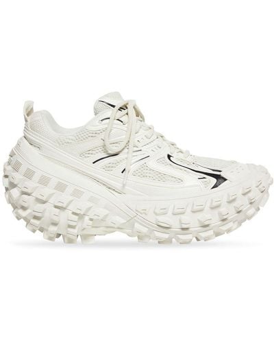 Balenciaga Neutral Defender Platform Sneakers - Men's - Polyurethane/nylon/polyester/rubberpolyester - White