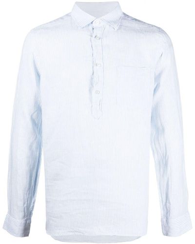 Dell'Oglio Striped-print Linen Shirt - White