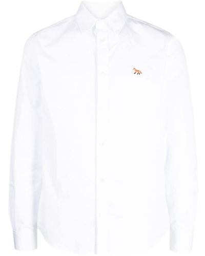Maison Kitsuné Hemd mit Fuchsmotiv - Weiß