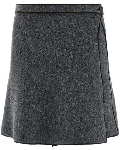 Ferragamo High-waisted Knitted Skirt - Black