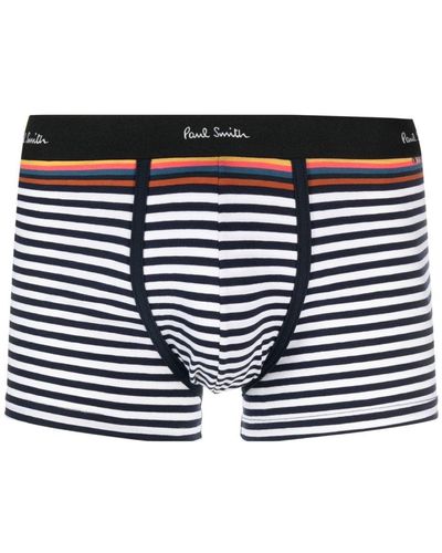 Paul Smith Stripe-pattern Organic-cotton Boxers - Black