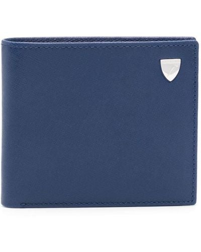 Aspinal of London Billfold Leather Wallet - Blue