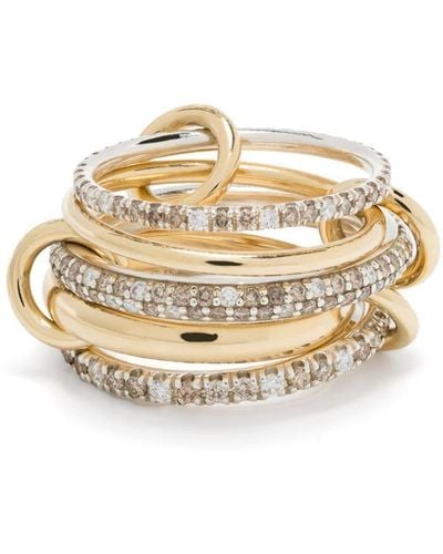 Spinelli Kilcollin 18k Yellow Gold And Sterling Silver Leo Diamond Ring - Metallic