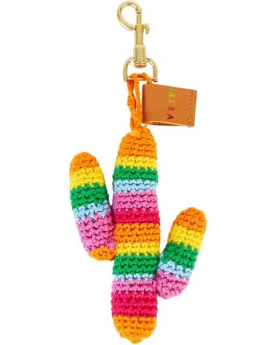 Mira Mikati Porte-clés Cactus en crochet - Blanc