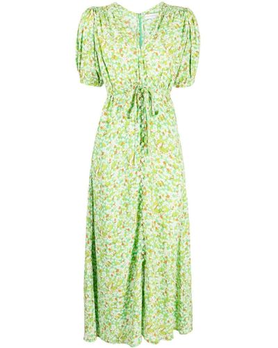 Faithfull The Brand Bellavista Floral-print Dress - Green