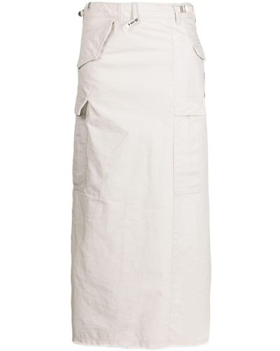 Maison Mihara Yasuhiro Low-rise Cargo Skirt - White