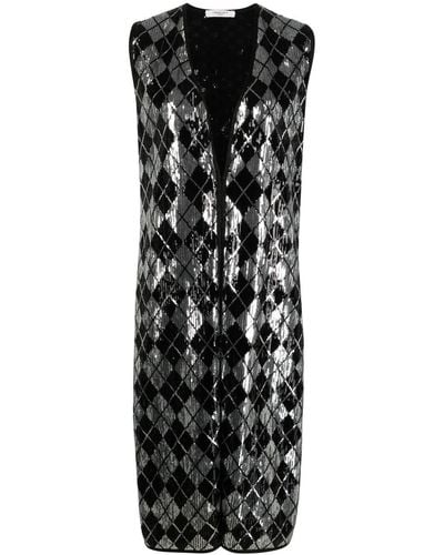 Charlott Sequin-embellished Sleeveless Jacket - Metallic