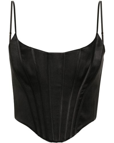 Zimmermann Haut-corset en soie - Noir