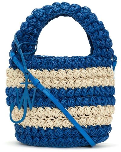JW Anderson Anchor Charm Woven Handbag - Blue