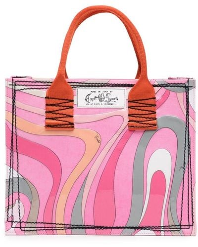 Emilio Pucci Small Marmo-print Tote Bag - Pink