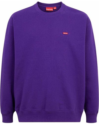 Supreme Sudadera Small Box con cuello redondo - Morado