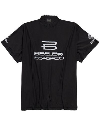 Balenciaga Katoenen T-shirt - Zwart