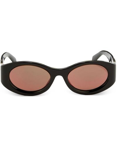 Ambush Gogelen Oval-frame Sunglasses - Brown