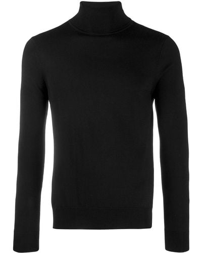 Sandro Roll-neck Wool Jumper - Black