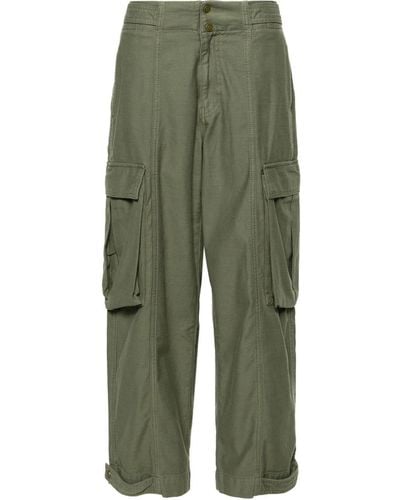 FRAME Wide-leg Cargo Pants - Women's - Cotton - Green