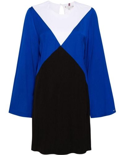 Tommy Hilfiger Colour-block Midi Dress - Blue